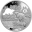 Amerika kuviot -Majavat- Barbados 5 $ 2020.v  1 unssi 99,9% hopearaha lasererleikauksella